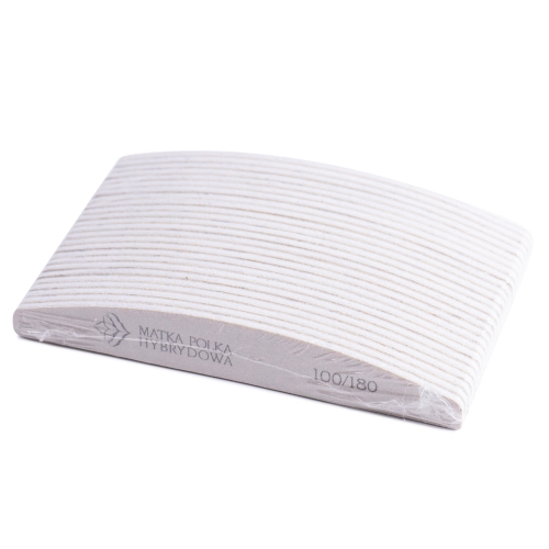 Zestaw 25 pilników półksiężyc 100/180 Matka Polka Hybrydowa – komplet w folii