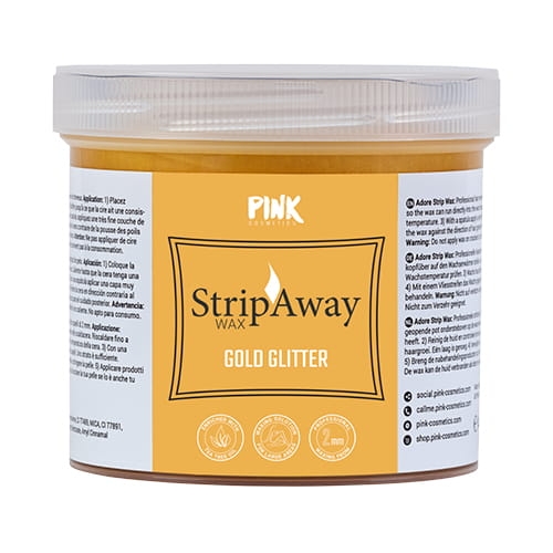 PINK StripAway Wax Gold Glitter 450ml-6371