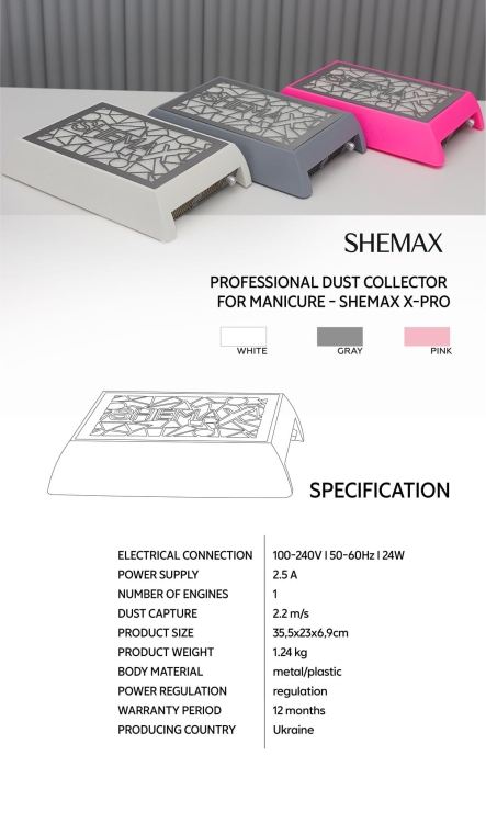 Pochłaniacz pyłu SheMax X PRO różowy-6663