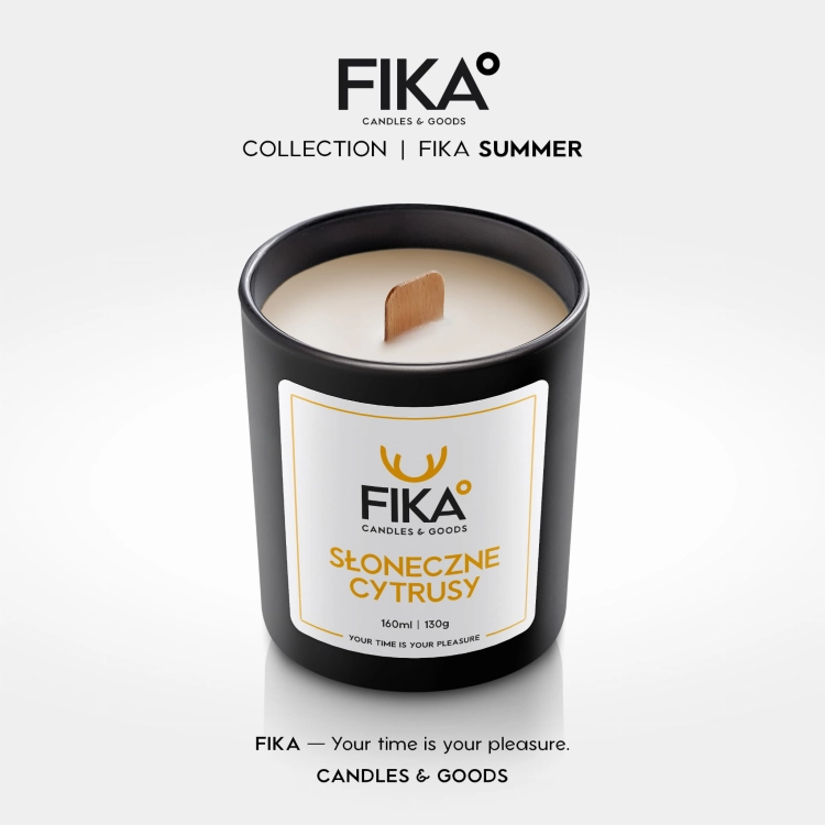 Świeca Sojowa Słoneczne Cytrusy FIKA 130g-6875