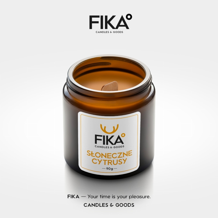 Świeca Sojowa Słoneczne Cytrusy FIKA 90g-6871