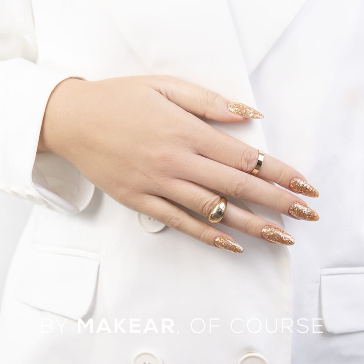 Lakier hybrydowy S63 Gold Star Makear 8ml-6965