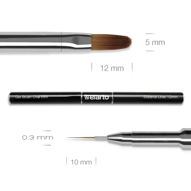 Pędzel Oval Mini + Extreme Liner 10mm Elarto