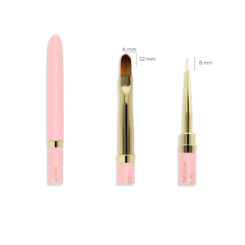 Pędzel do żelu JN Slim-Gel Brush 8mm/6mm