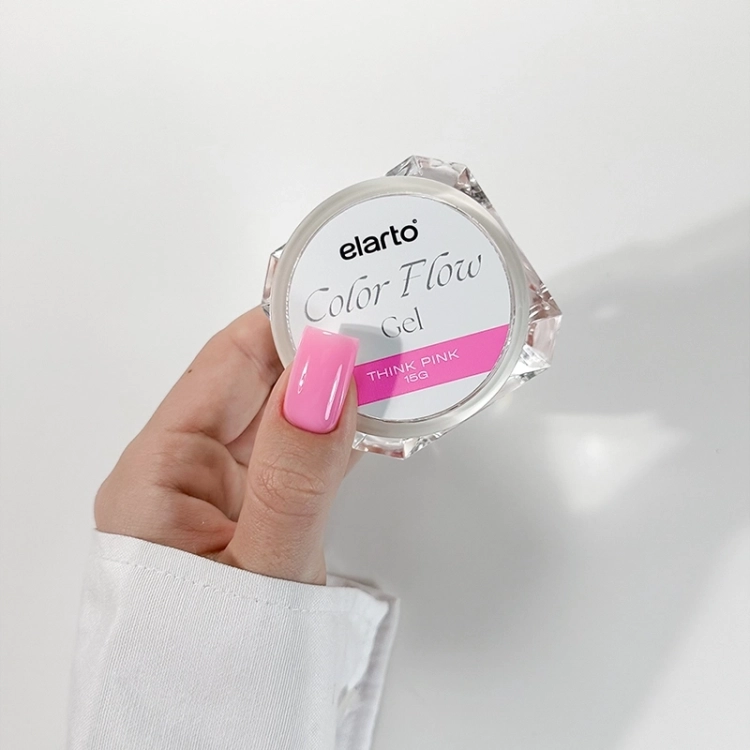 Żel budujący Color Flow Think Pink 15g Elarto