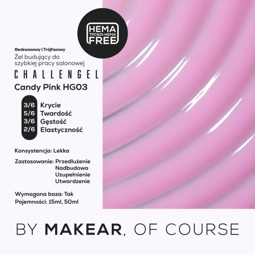 żel budujący różowy