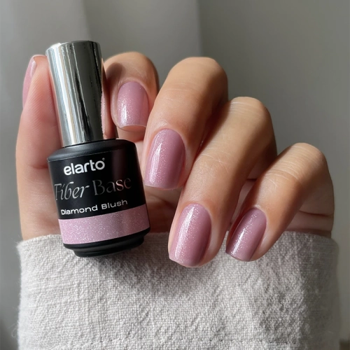 Baza hybrydowa Fiber Diamond Blush 15ml Elarto