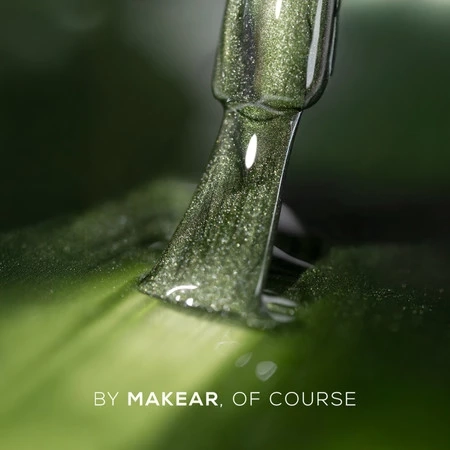 lakier hybrydowy zielony cat eye