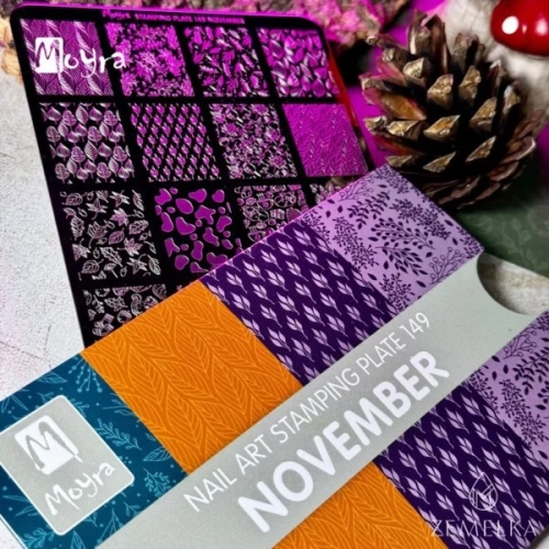 płytka z jesiennymi wzorkami