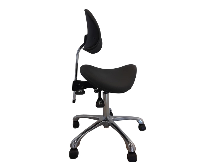 Taboret kosmetyczny typu siodło koloru antracyt