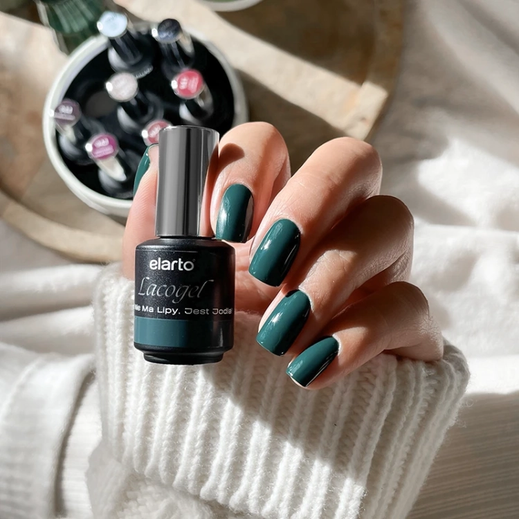 zielony lakier hybrydowy