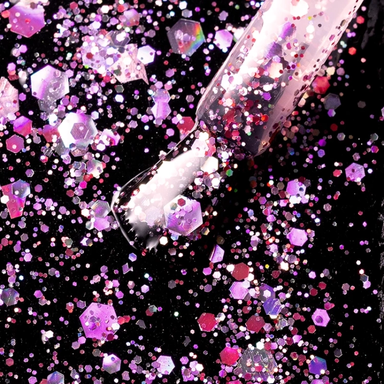 lakier hybrydowy z drobinkami