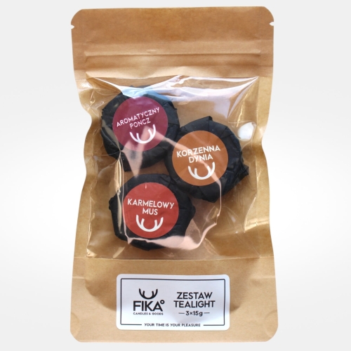 zestaw Tealight Autumn FIKA 3x15g