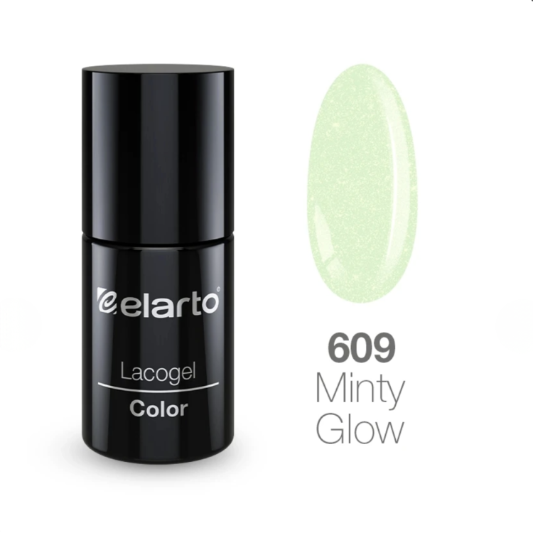 zielony lakier hybrydowy z brokatem