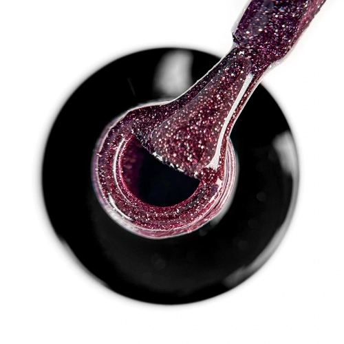 bordowy lakier hybrydowy z brokatem