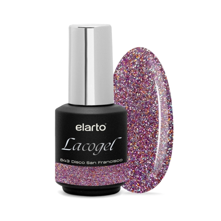 różowy  brokatowy lakier hybrydowy