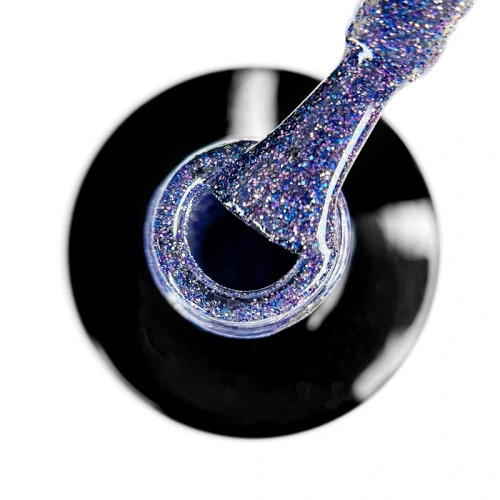 fioletowy lakier z brokatem