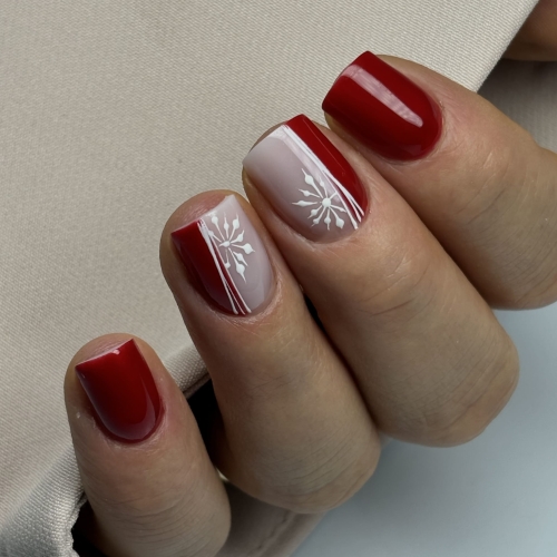 czerwony lakier hybrydowy