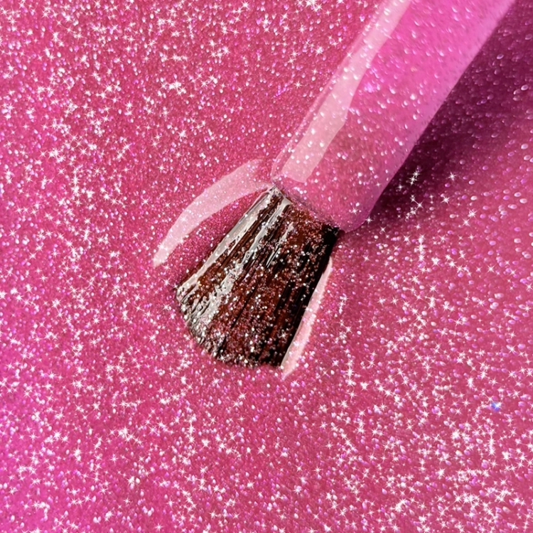 brokatowy różowy lakier hybrydowy