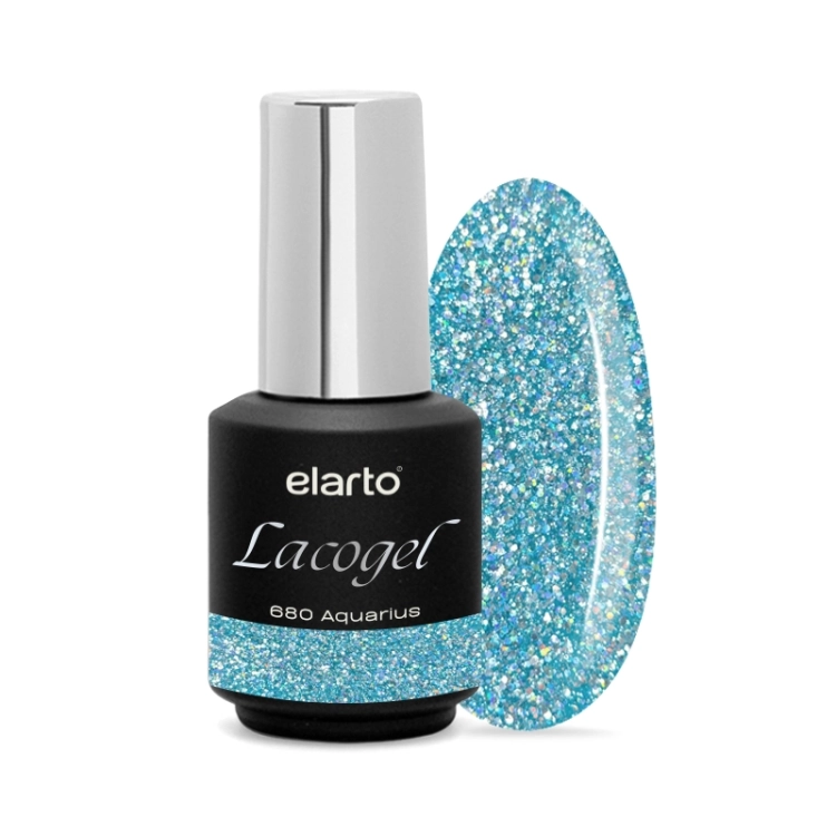 lakier hybrydowy niebieski z drobinkami