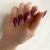 Czerwony lakier hybrydowy z efektem Cat Eye