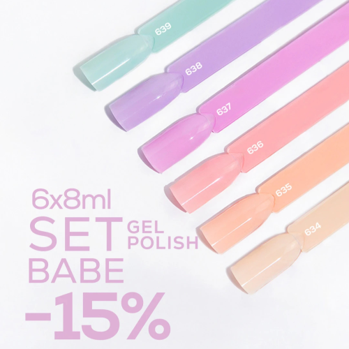 Zestaw 6 lakierów Babe