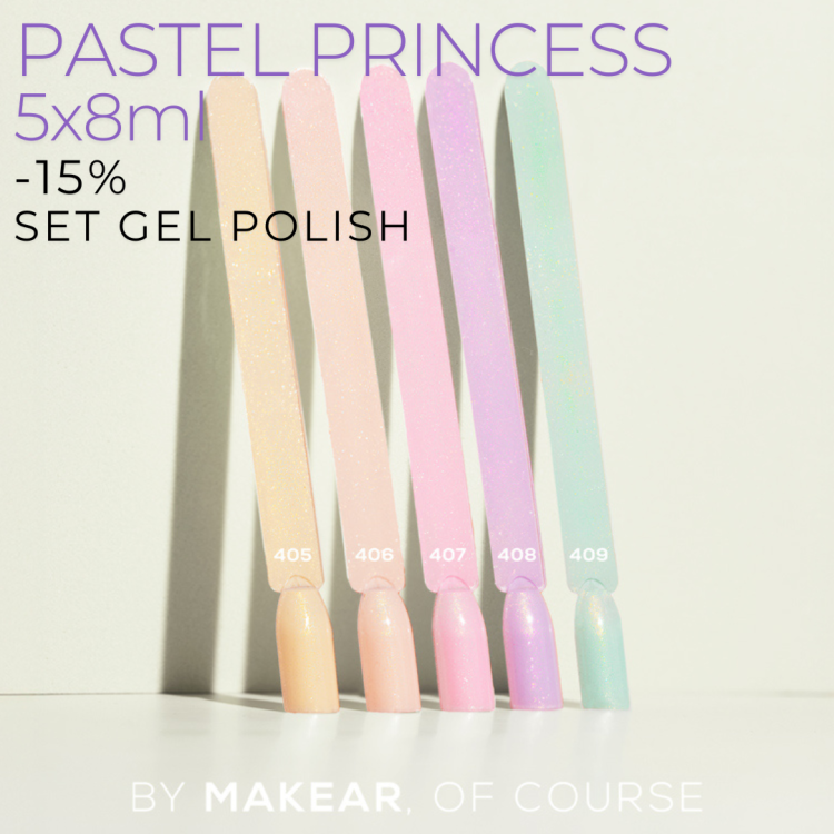 pastelowe lakiery hybrydowe makear zestaw