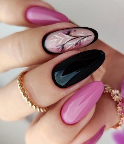 Wrzosowy dobrze kryjący lakier hybrydowy