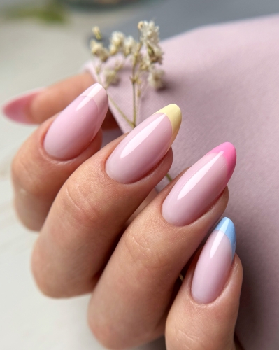 sky blue french gel makear