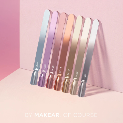 Zestaw 7 pyłków w płynie Chrome makear