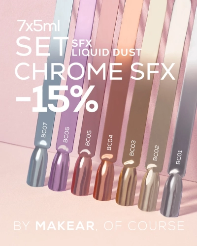 Zestaw 7 pyłków w płynie Chrome