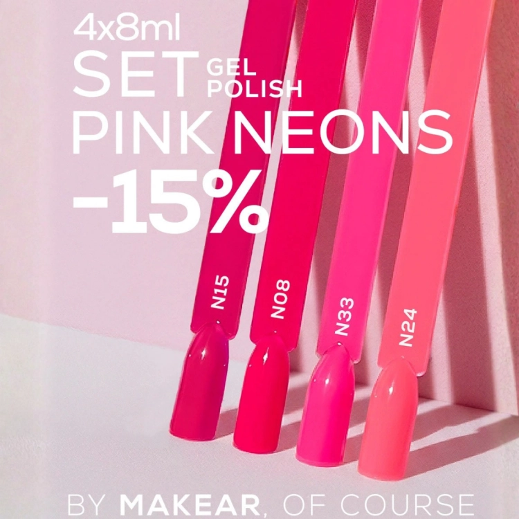 Zestaw lakierów pink neons