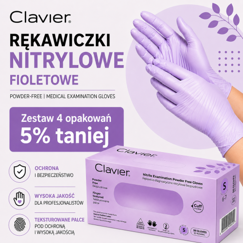 rekawiczki fioletowe S