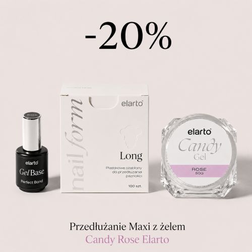 Przedłużanie Maxi z żelem Candy Rose Elarto