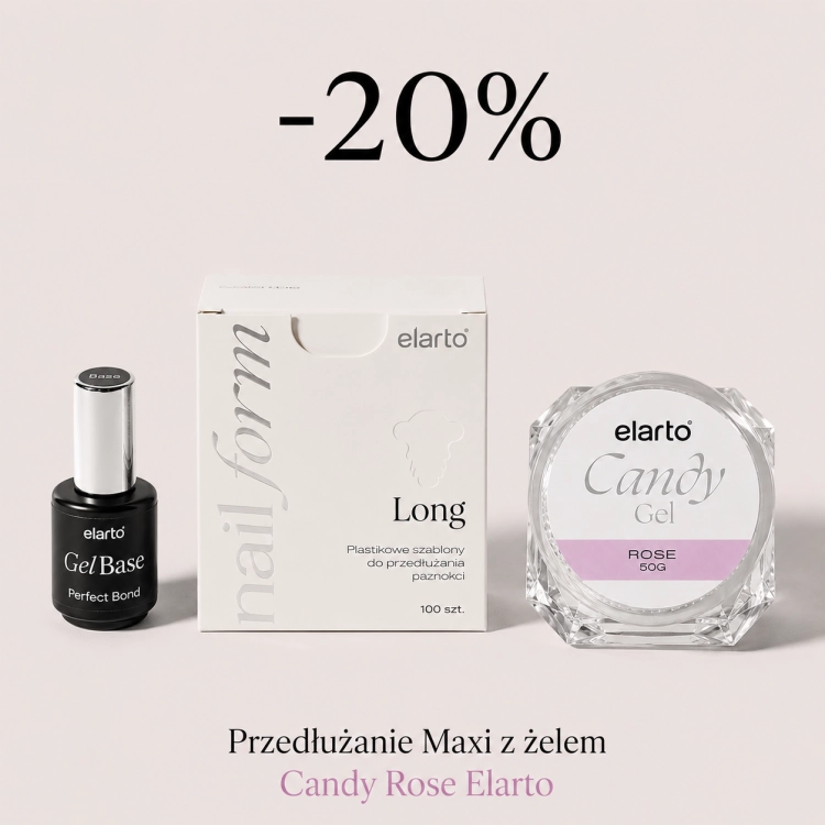 Przedłużanie Maxi z żelem Candy Rose Elarto