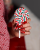 czerwień saute nails