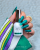 zielony glass saute nails