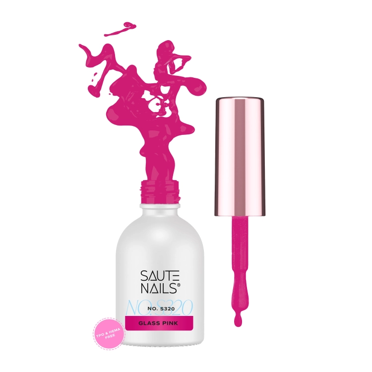 rozowy poltransparentny saute nails