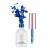 niebieski lakier brokatowy saute nails