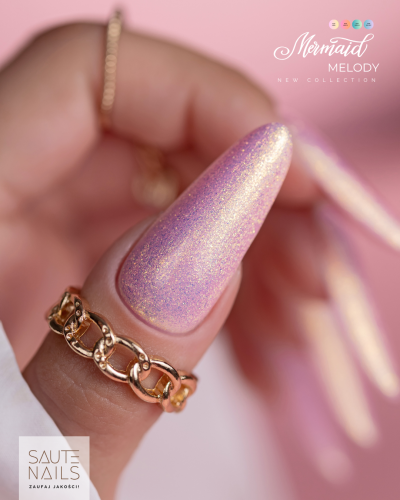 lakier hybrydowy z efektem syrenki saute nails