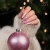 różowy brokat saute nails