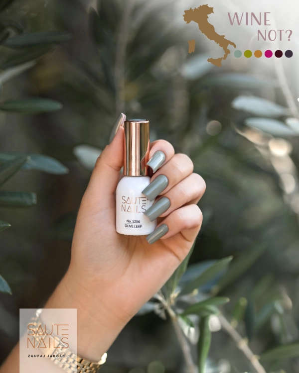 oliwkowy lakier saute nails