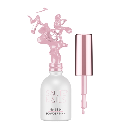 Lakier hybrydowy S114 Powder Pink Saute Nails
