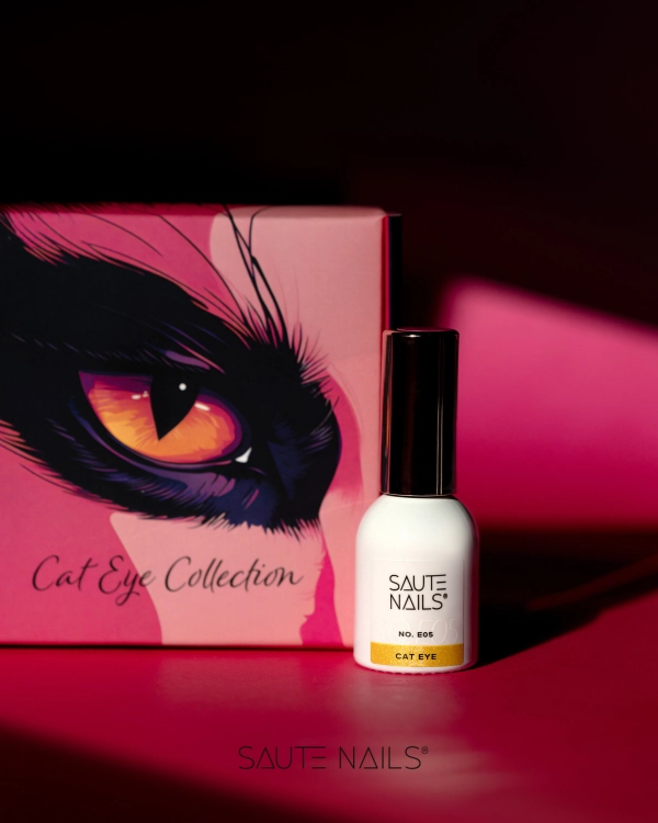 Lakier hybrydowy E05 Cat Effect Saute Nails – stylizacja