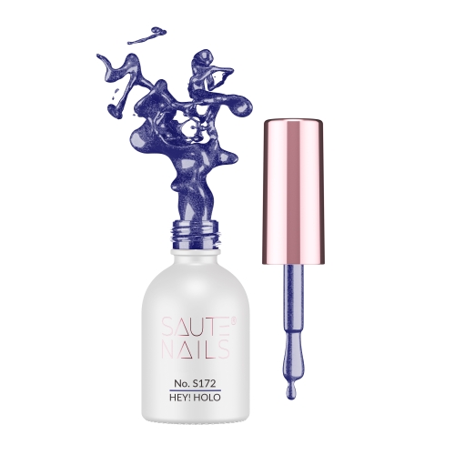 Lakier hybrydowy S172 Hey! HOLO Saute Nails
