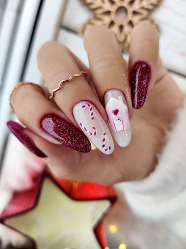 lakier hybrydowy czerwony saute nails