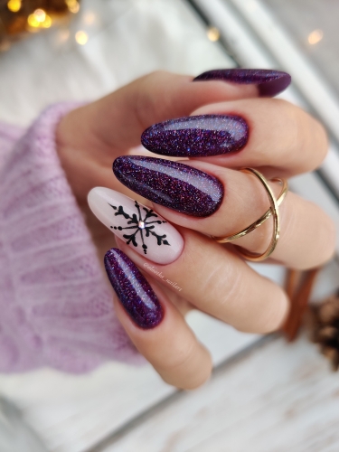 lakier hybrydowy z brokatem saute nails