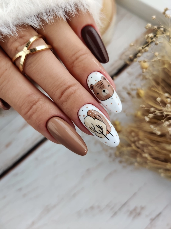 karmelowy lakier saute nails