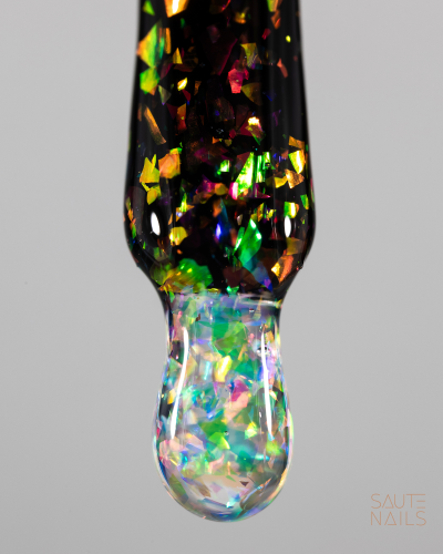 Holo Flakes Top No Wipe saute nails
