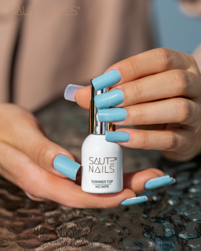 Shimmer Top No Wipe saute nails